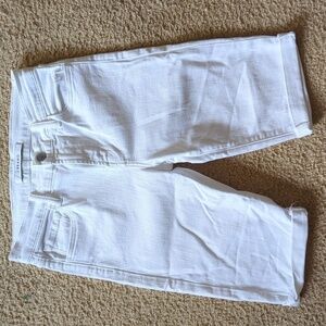 J Brand White Bermuda Jean Shorts Modest Size 26